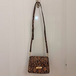 Forever 21 Brown Snakeskin Crossbody Bag